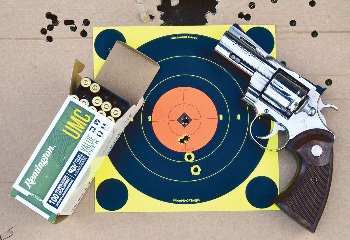 Select light for caliber bullets, such as the Remington UMC 125-grain SJHP factory load, had a tendency to string groups vertically.